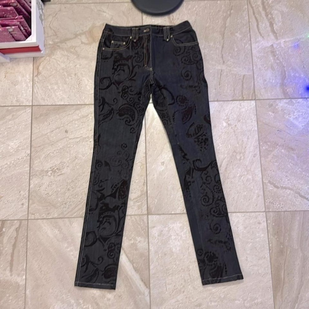 $295 PER SE size 30 x 32 VINTAGE DARK DENIM COTTON STRETCH JEANS VELVET